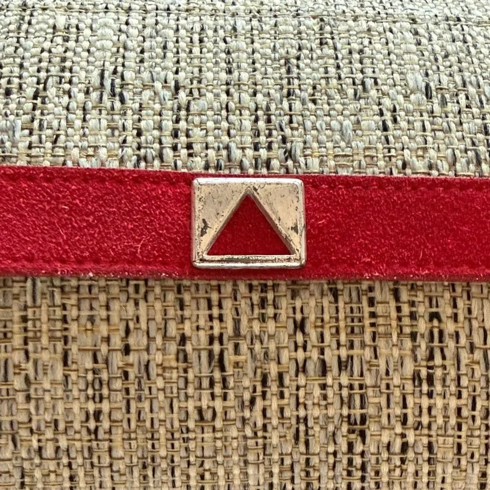 VINTAGE red suede Roper belt